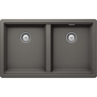 Мойка Schock Greenwich 80-2 Cristadur (подстольный монтаж) серебристый камень