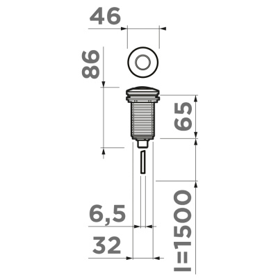 Пневматическая кнопка Omoikiri SW-01 AB( 4996040 )античная латунь
