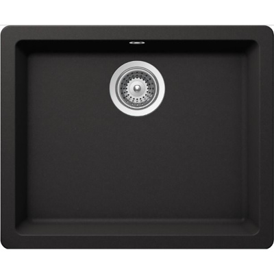 Мойка Schock Quadro 60 (N-100) Cristalite 550x430 (подстольный монтаж) неро