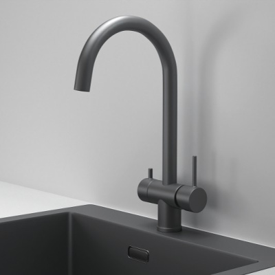 Смеситель GRANULA 7104, ГРАФИТ МАТОВЫЙ